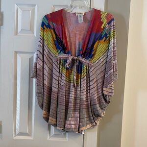 Mara Hoffman Multicolor Tie-Front Coverup